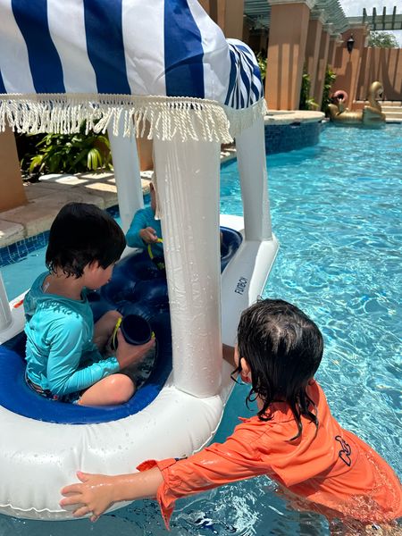 Summer play dates! How cute is this pool float that holds drinks and babies or toddlers? 

Cutest swim cabana for kids & drinks.

Summer pool toys, beach toys, boat toys, kids summer toys, toddlers summer toys, baby summer toys 

#LTKSwim #LTKFamily #LTKKids