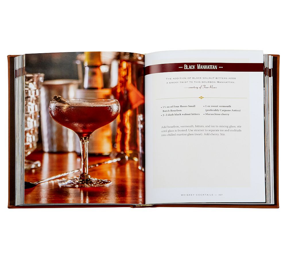 Whiskey Cocktails By Taylor Bently Leather-Bound Book | Pottery Barn (US)