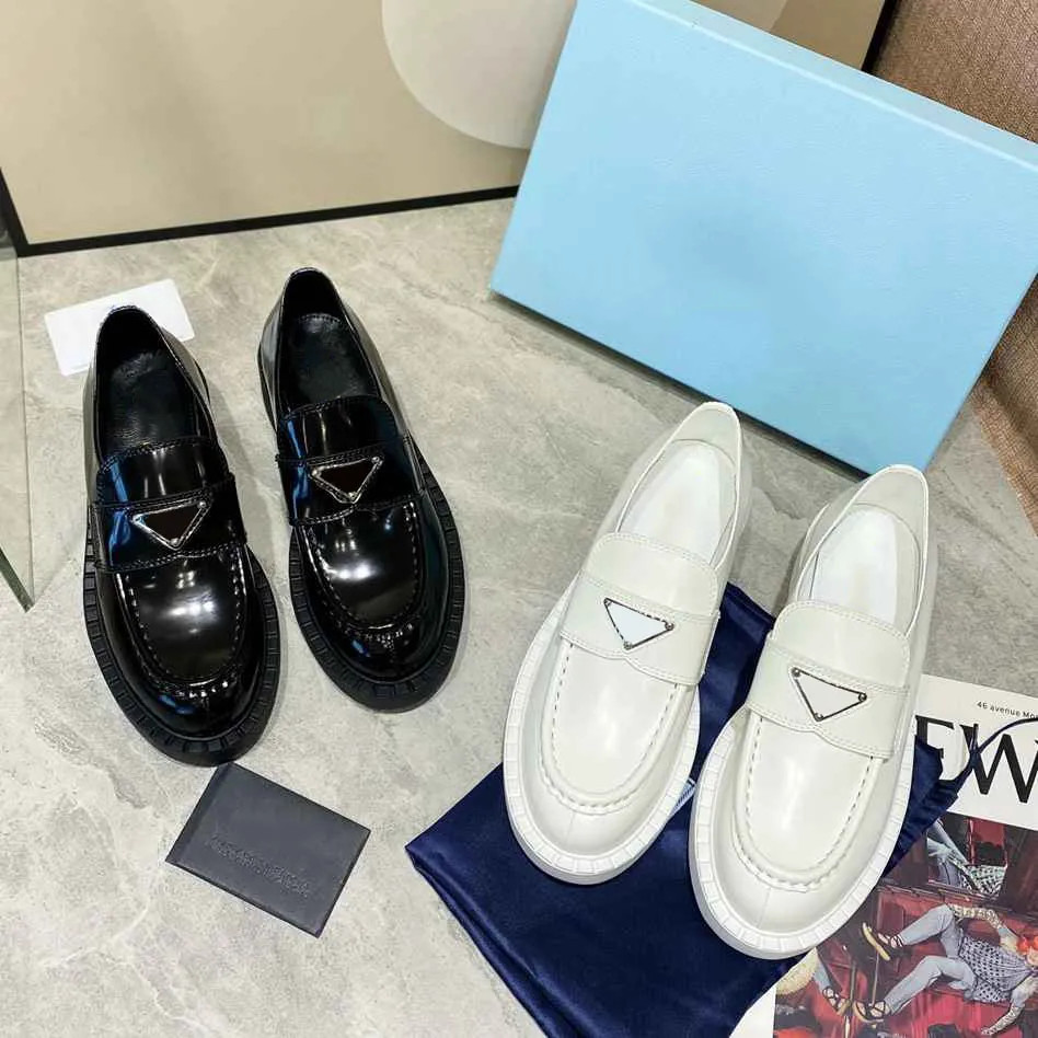 NEW Designer Women Shoes Chocolate Glossed Leather Loafer Black Sneakers Brushed Leather Loafers ... | DHGate