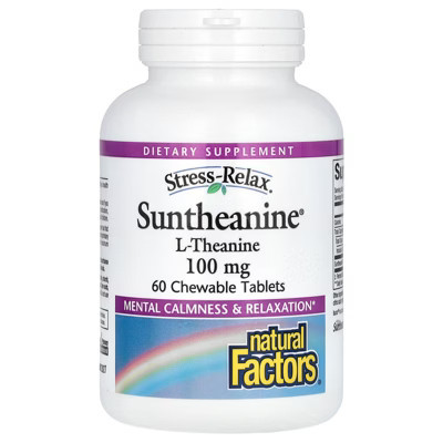 Natural Factors Stress-Relax, Suntheanine, L-Theanine, 100 mg, 60 Chewable Tablets | Target