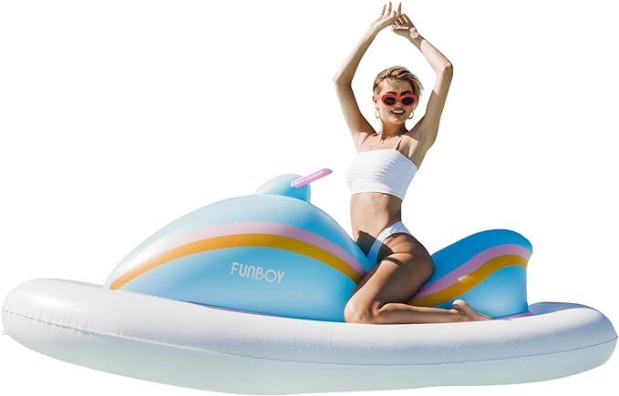 FUNBOY Giant Inflatable Luxury Fun Ski Pool Float, Perfect for a Summer Pool Party | Amazon (US)