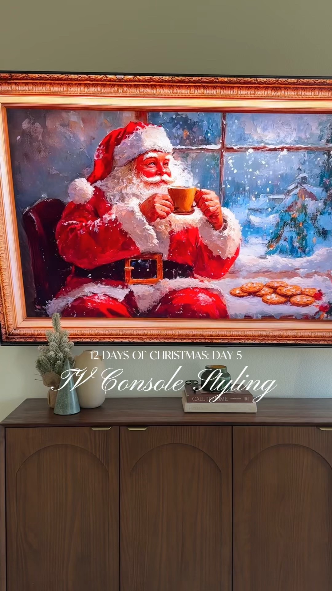 Christmas decor for TV console 💚

#LTKHoliday #LTKGiftGuide #LTKHome