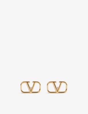 VLOGO gold-toned brass earrings | Selfridges