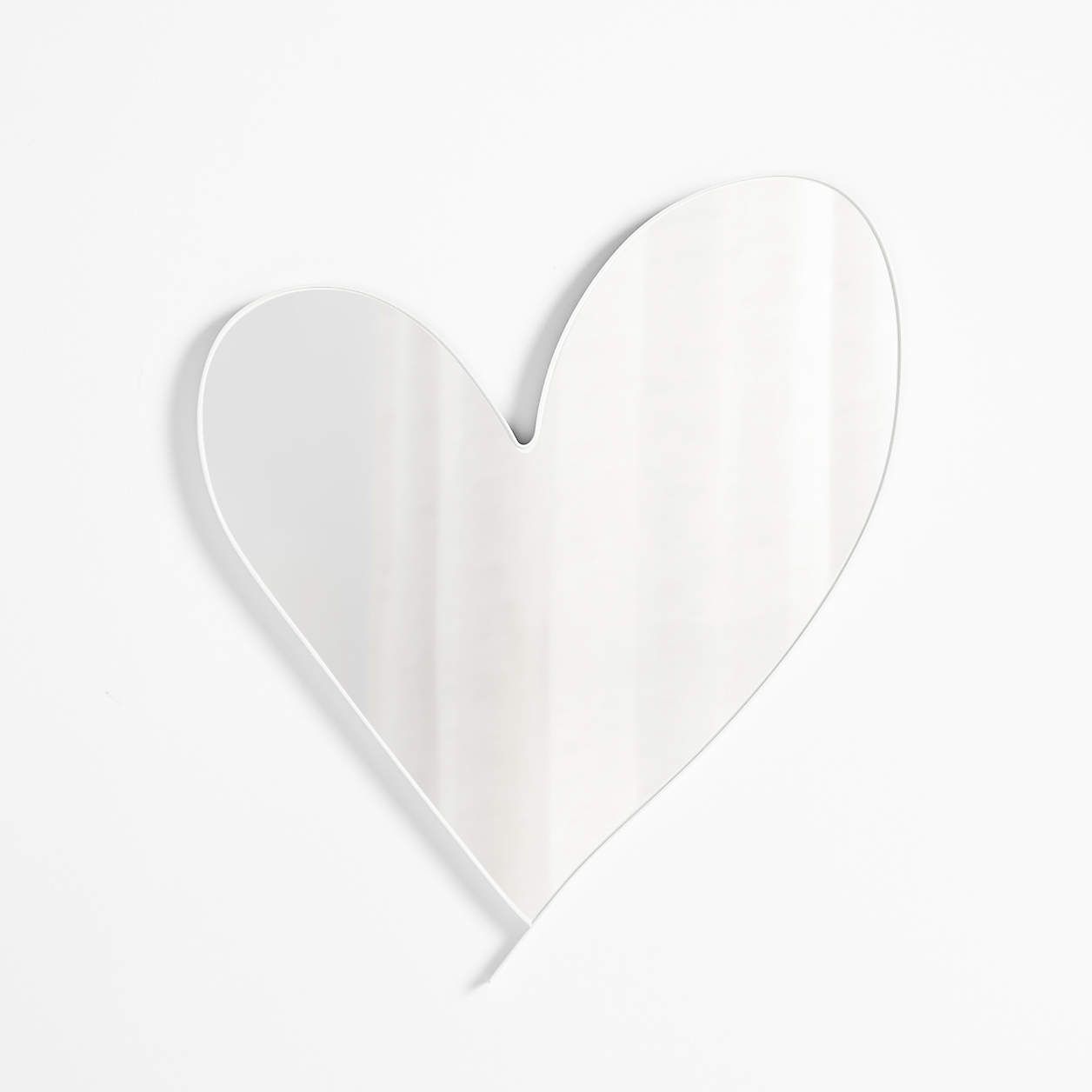 Large Heart White Wall Mirror by Leanne Ford | Crate & Barrel