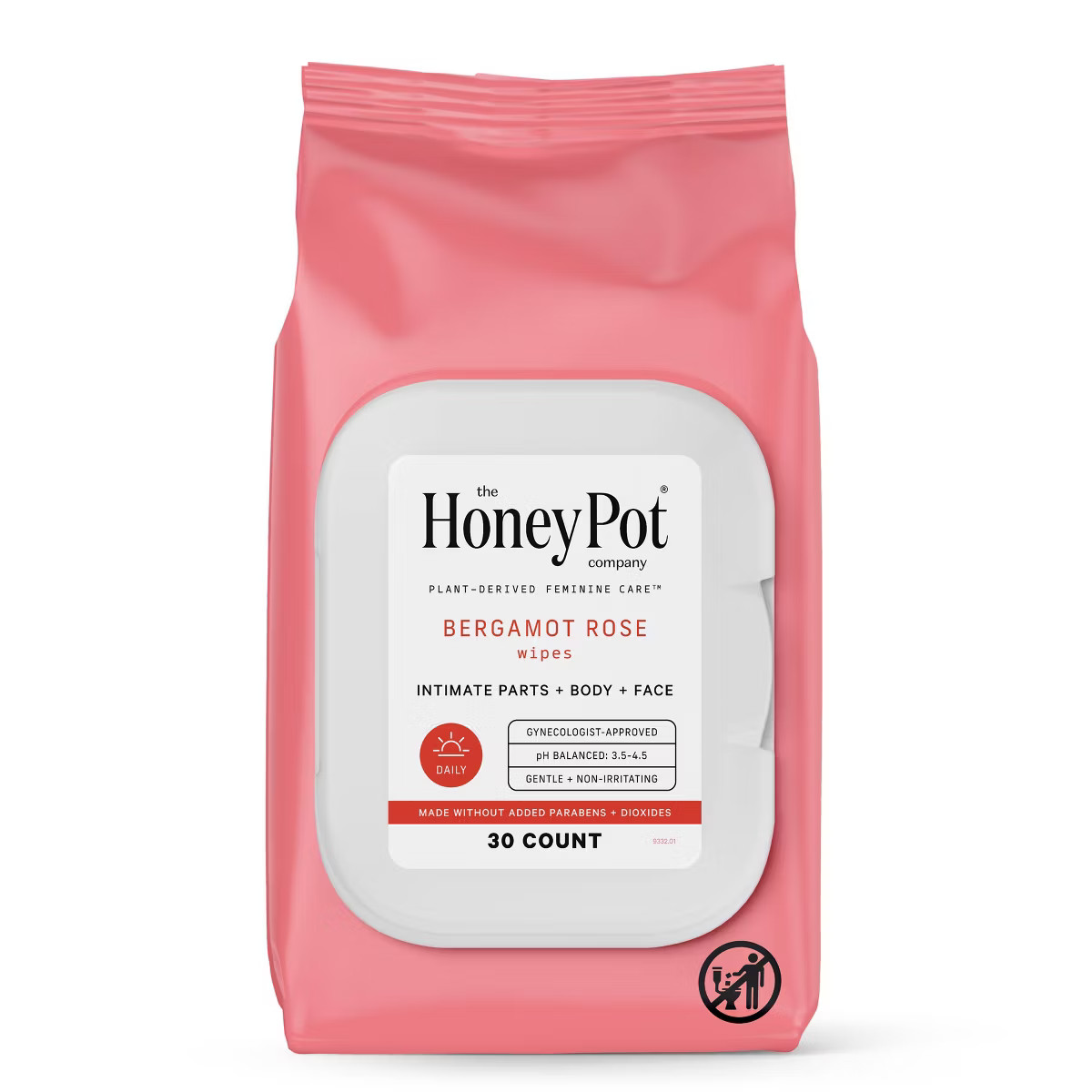 The Honey Pot Bergamot Rose Wipes - 30ct | Target