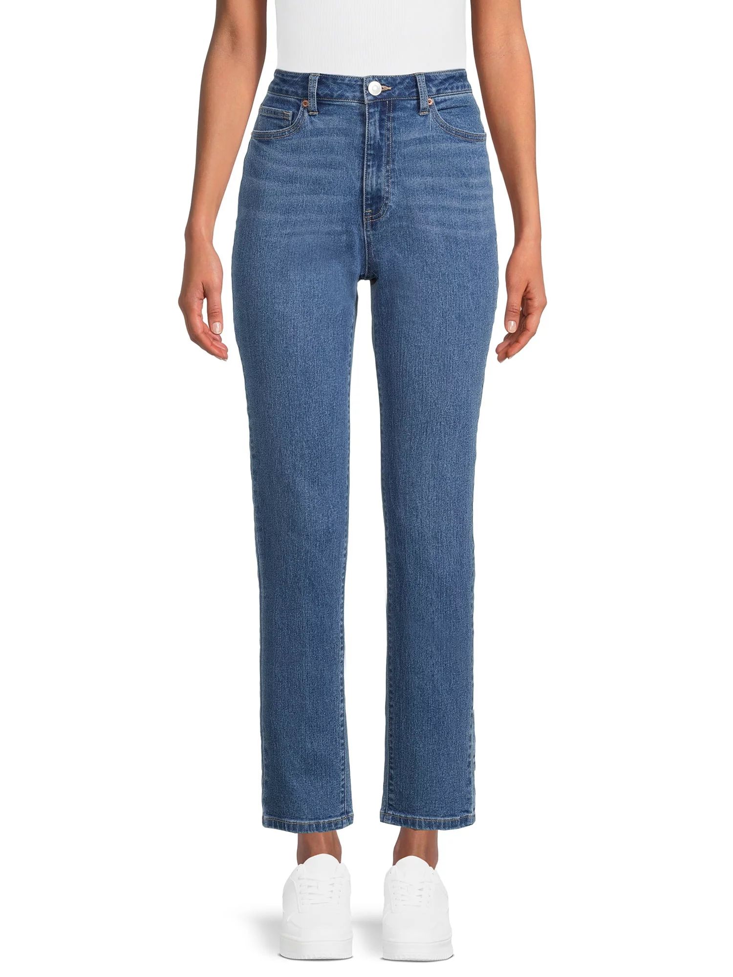 No Boundaries Juniors' High Rise Mom Jeans - Walmart.com | Walmart (US)