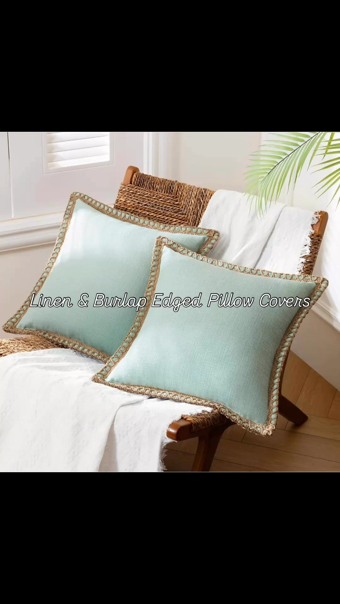 These 20” linen and burlap edged pillow covers are just as nice as the expensive home decor/furniture brands…but without the price tag! I’ve had the mint/light teal for almost 4 years and they’ve held up fantastic. I love the natural, organic, earthy, cozy, comfy, coastal boho vibe they give my living room. I put these covers over 4 plain white throw pillows from Amazon. Great deal! Get them! 

#LTKHome #LTKFindsUnder50 #LTKStyleTip