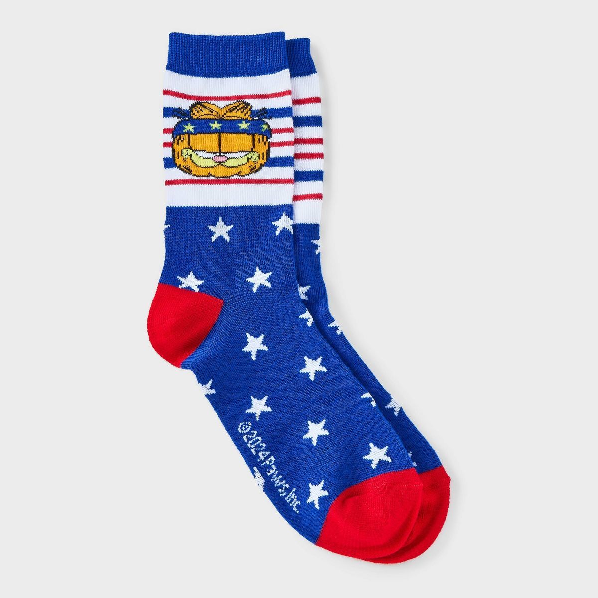 Women's Garfield Americana Crew Socks - Red/Blue/White 4-10 | Target