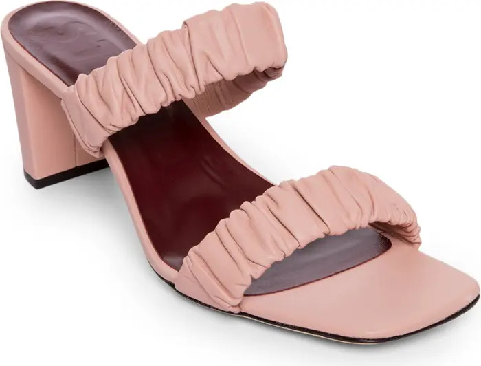 Frankie Ruched Slide Sandal (Women) | Nordstrom