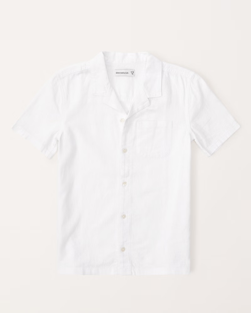 boys resort short-sleeve linen-blend shirt | boys | Abercrombie.com | Abercrombie & Fitch (US)
