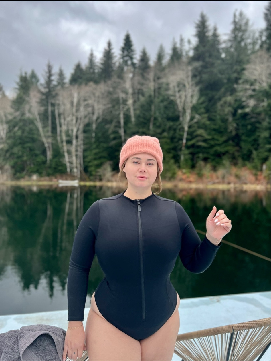 The Surfy is my most worn bathing suit! Perfectly snatched and supported, with the coveted back, it really does it all! Wear it open for a flirty look! 
I am wearing an XL regular/ long but this style also comes in extra long for my long torso girls. 

#LTKSeasonal #LTKswim #LTKplussize