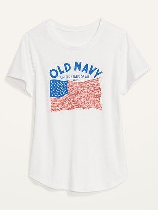 2022 &#x22;United States of All&#x22; Flag Graphic T-Shirt for Women | Old Navy (US)