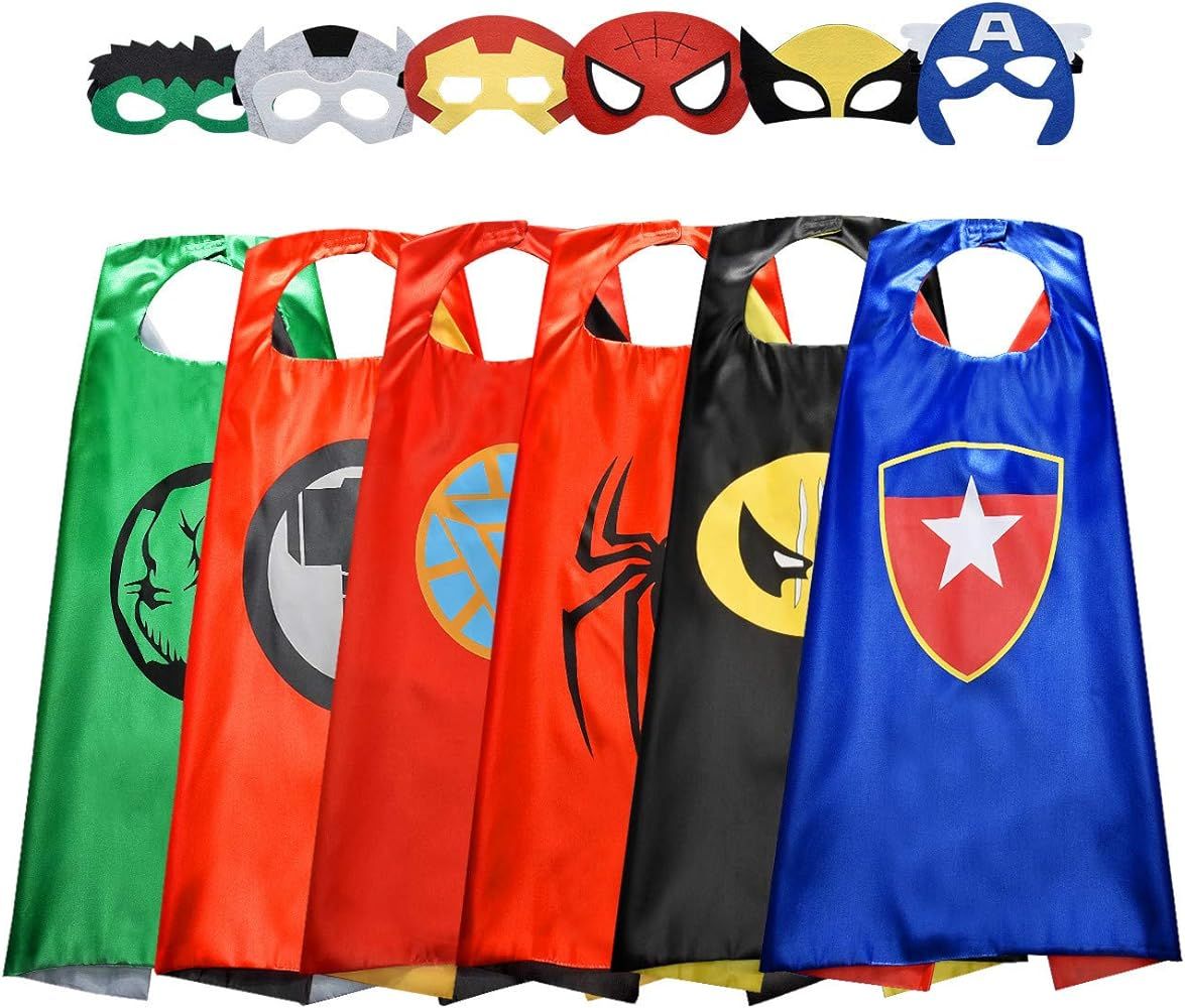 Toys for 3-10 Year Old Boys Girls, Superhero Capes for Kids Cartoon Dress up Costumes Party Suppl... | Amazon (US)