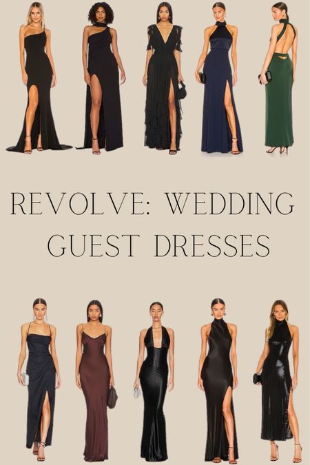 Wedding Guest dress shopping? Finding a winter dress for a wedding can be hard but here are some of my favorite styles. I’ve been shopping on revolve because I need to get a wedding guest dress soon. Prices vary from $150- over $300. #weddingguest #weddingguestdress #dressesforwinter 

#LTKstyletip #LTKwedding