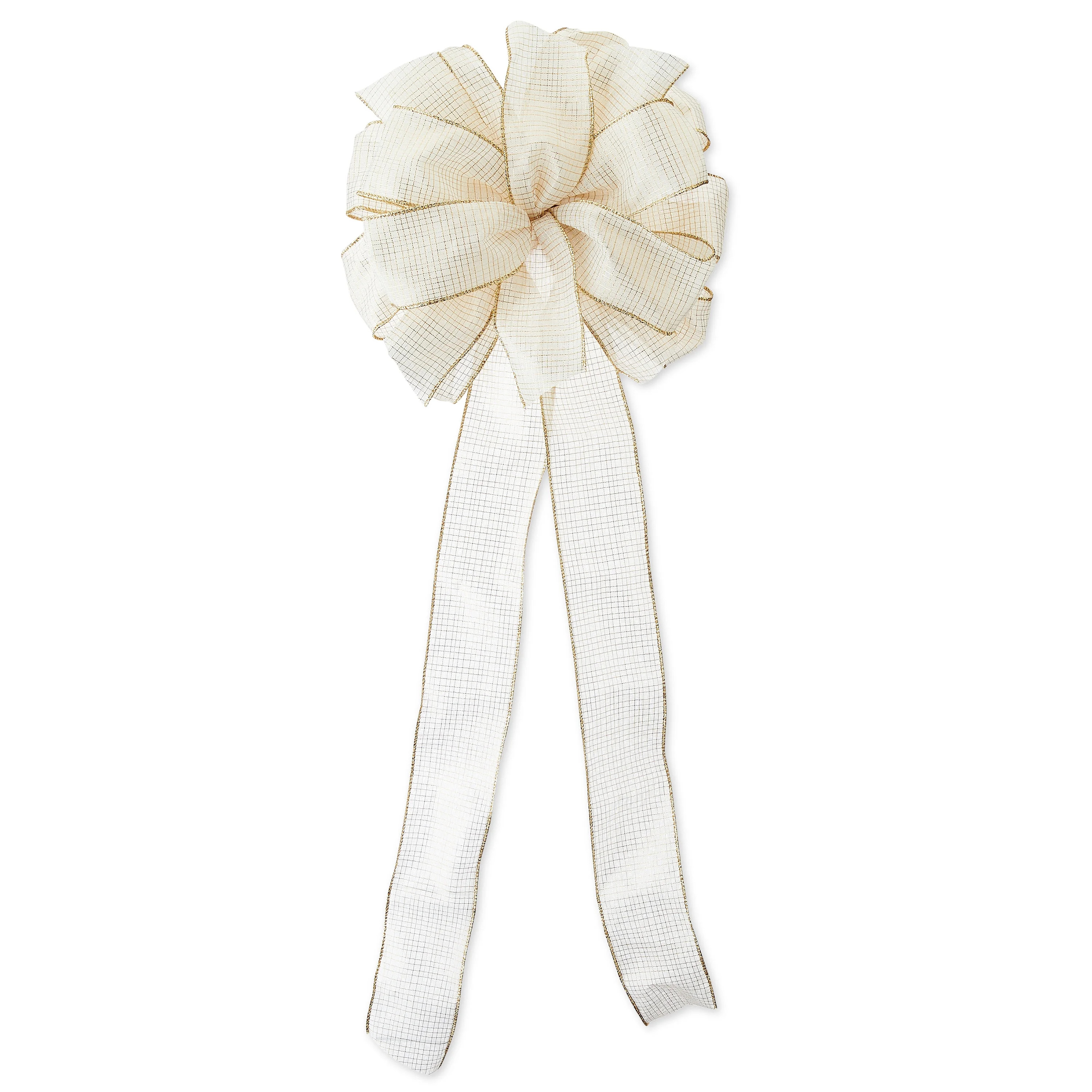 My Texas House Ivory and Gold Edged Tree Topper Bow, 28 in - Walmart.com | Walmart (US)