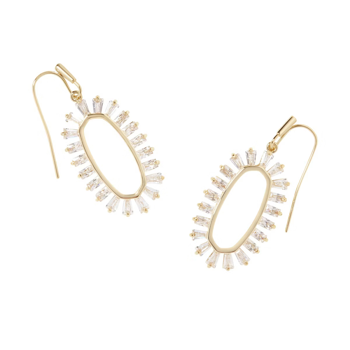Kendra Scott Jessa Mix Crystal 14K Gold Over Brass Open Frame Drop Earrings | Target