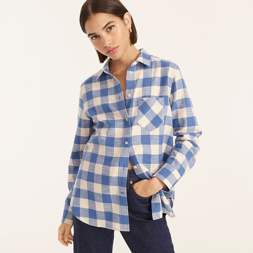 Classic-fit shirt in buffalo check flannel | J.Crew US