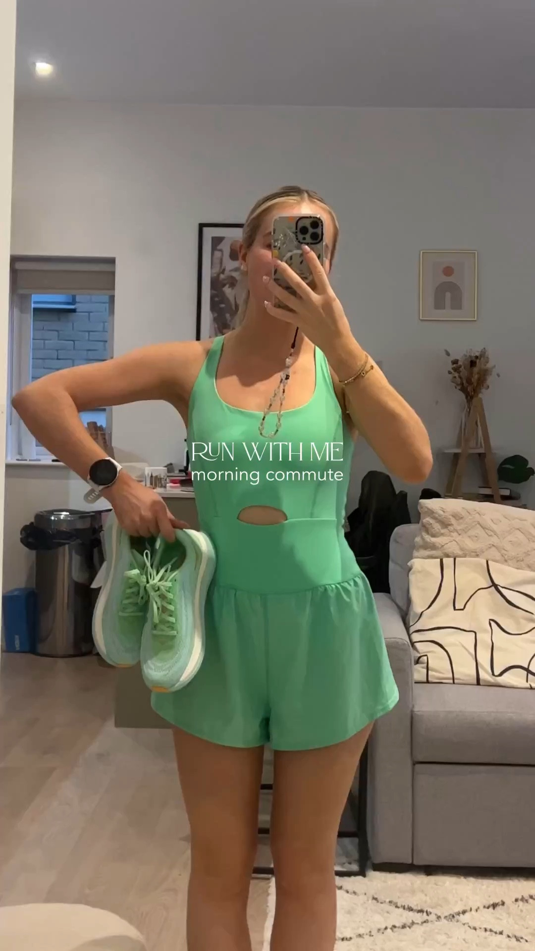 Gym unitard, running clothes, work out playsuit, running vest with water holder, green running trainers, free people, adidas 

#LTKSeasonal #LTKfitness #LTKstyletip