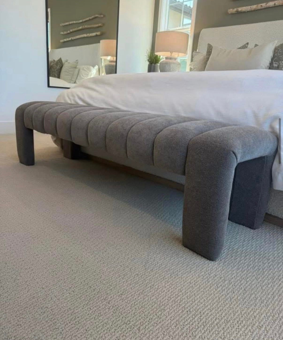 Here’s the bedroom ottoman everyone’s been asking about! The gray version has been sold out for months, but the tan color is still in stock and 34% off right now — such a steal. 👏🏻 

✨Bonus: I found amazing dupes for under $200 that gives the same look for less! Both are linked for you to shop easily.

#HomeDecorFinds #BedroomInspo #NeutralHome #OttomanDupe #LTKHome


#LTKSaleAlert #LTKHome