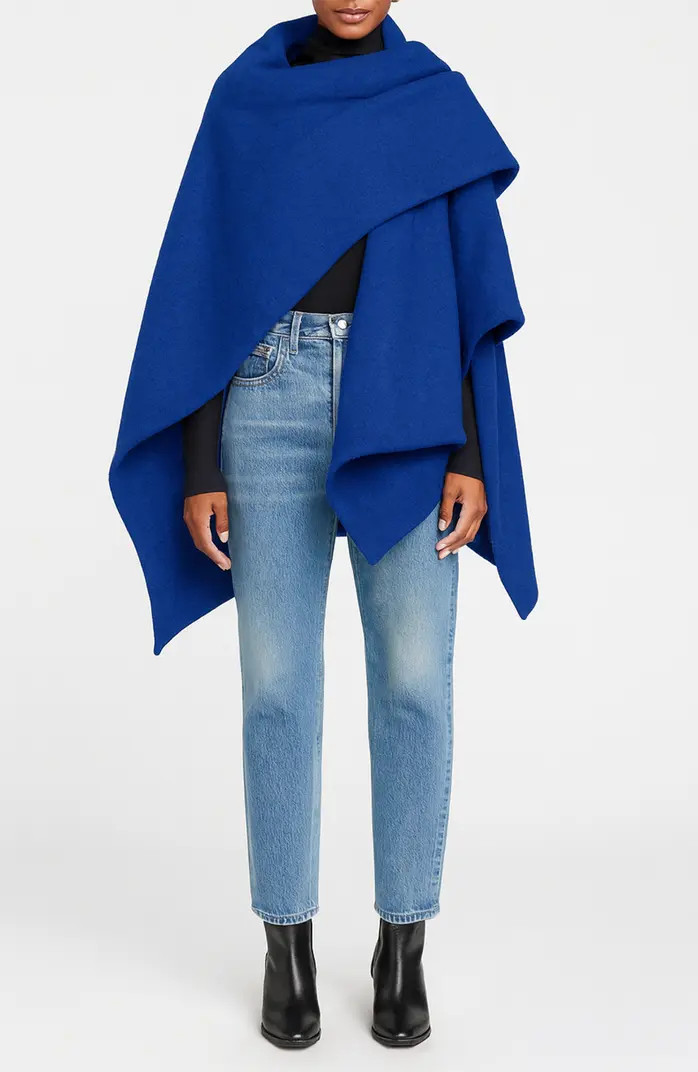 Serenity Cobalt Blue Handmade Wrap Cape | Nordstrom