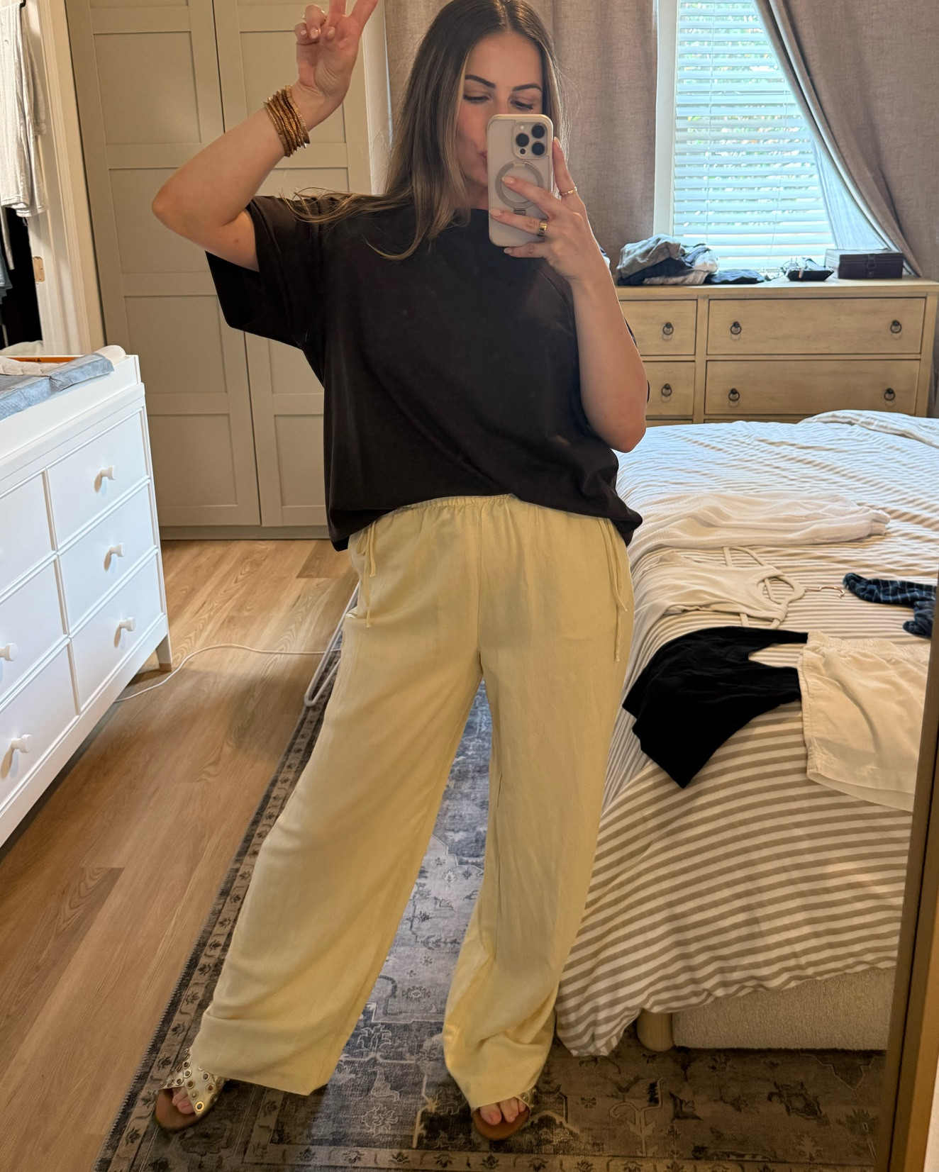 I love yellow and brown together right now! Also, this is a nursing shirt!

#LTKgrwm #LTKootd #LTKmomlife