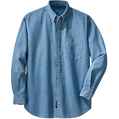 Port & Company - Long Sleeve Value Denim Shirt. | Amazon (US)