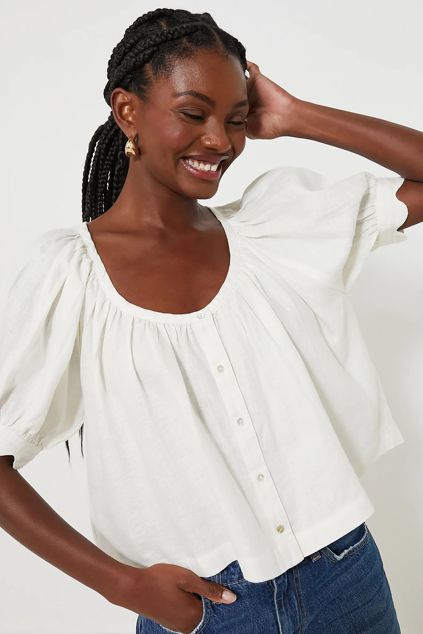 White Linen Tully Top | Tuckernuck (US)
