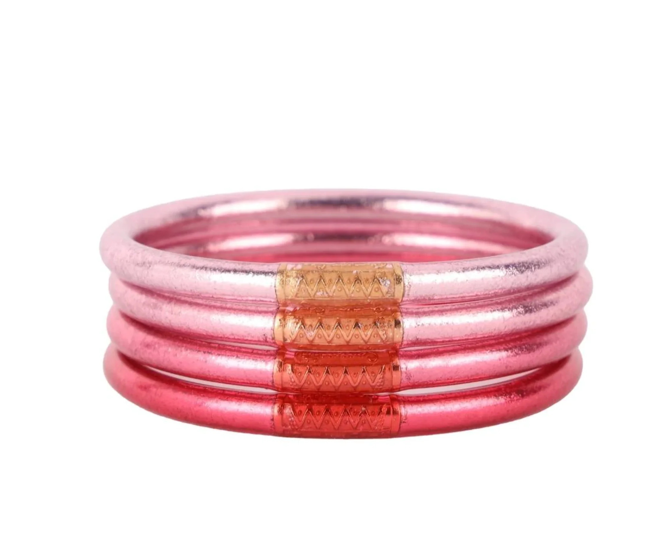 CAROUSEL PINK ALL WEATHER BANGLES® (AWB®) - SERENITY PRAYER Medium | Emmacate Boutique