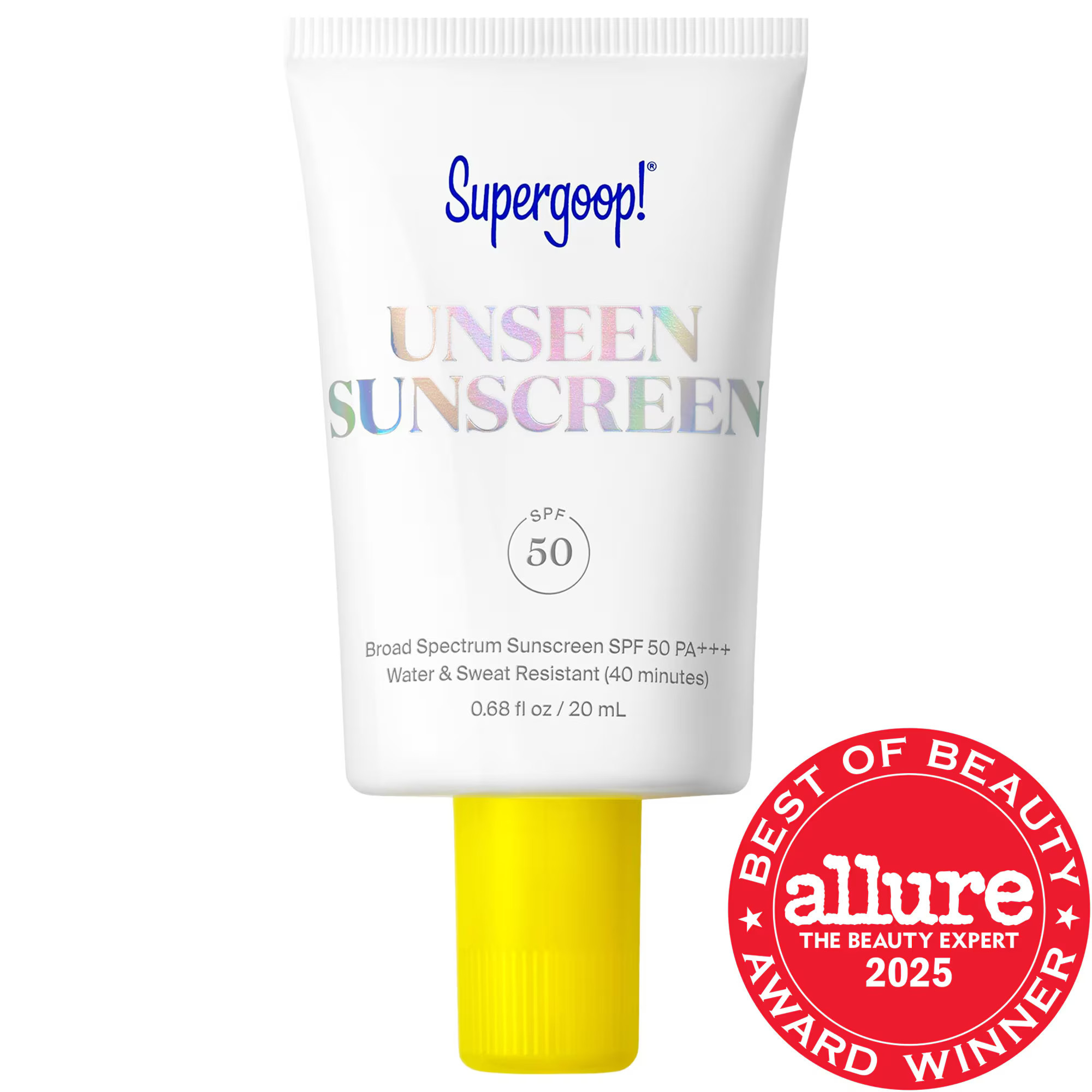 Supergoop! Mini Unseen Sunscreen SPF 50 Invisible Sun Protection for Face 0.67 oz / 20 mL | Sephora (US)