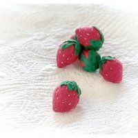 Felt Strawberries Pretend Play Kitchen Food Strawberry | Etsy (US)