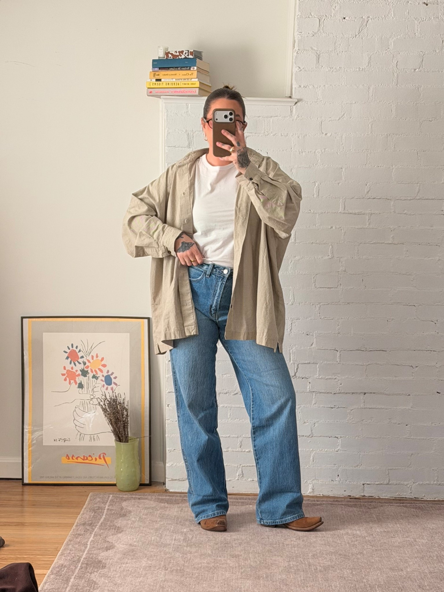 my go-to outfit recently! these white tees are EVERYTHING! the perfect length and they look so good under sweaters! 

#LTKootd #LTKmomlife #LTKgrwm