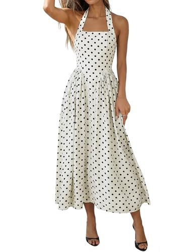 Lingswallow Women Vintage Polka Dot Dress - Retro Tea Party & Cocktail Dress for Wedding Guests, Bridal Showers, and Casual Wear | Amazon (US)