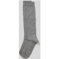 Falke Socken mit Label-Stitching in Hellgrau Melange, Größe 35/36 | Peek & Cloppenburg* Düsseldorf DE