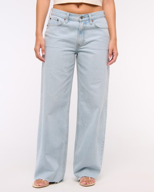 Women's Curve Love Low Rise Ultra Loose Jean | Women's Clearance | Abercrombie.com | Abercrombie & Fitch (US)