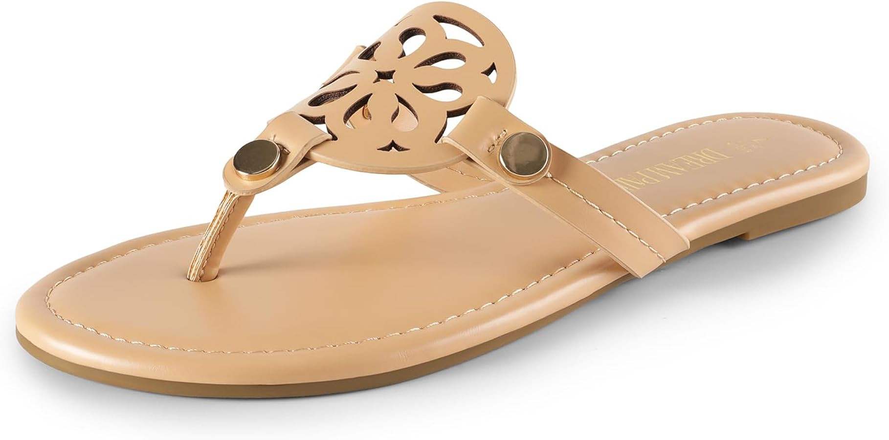 DREAM PAIRS Women's Flip Flops Comfortable Soft Cushion Slide Slip on Summer Beach Thong Flat San... | Amazon (US)