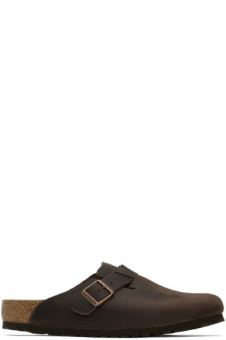 Birkenstock - Brown Boston Clogs | SSENSE