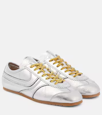 Metallic leather sneakers | Mytheresa (US/CA)
