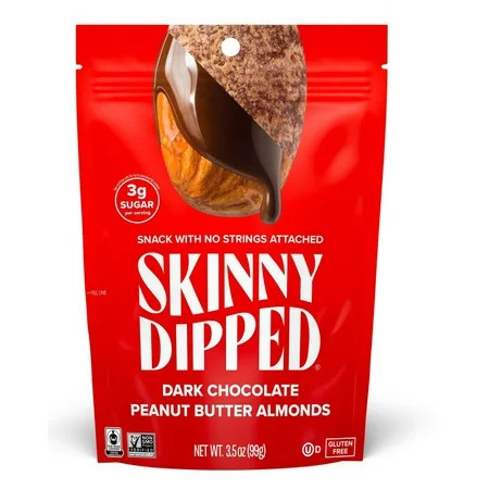 Pack of 2 SkinnyDipped Dark Chocolate Peanut Butter Almonds, 3.5 oz (packaging may vary) | Walmart (US)