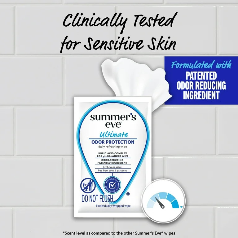 Summer's Eve Ultimate Odor Protection Wipes, 12 Count | Walmart (US)
