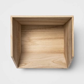 Stackable Wood Storage Bin Natural - Pillowfort™ | Target