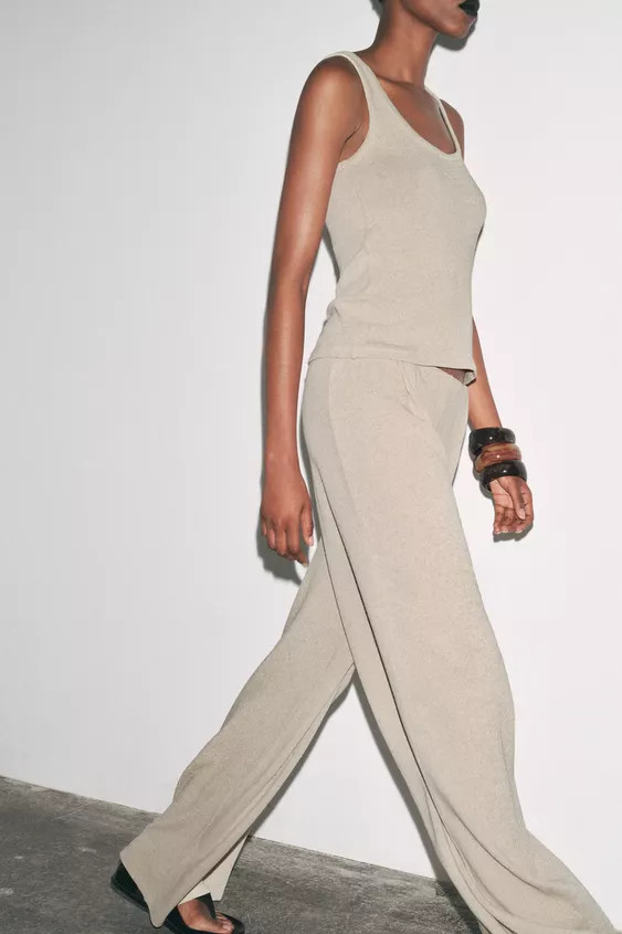 LINEN BLEND TROUSERS | Zara UK