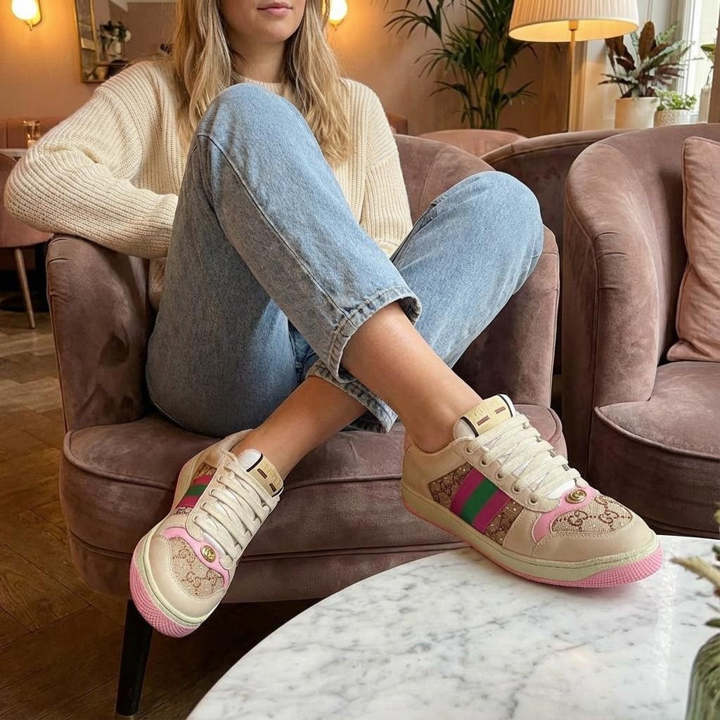 Casual vibes with a little luxury ✨
Wearing the Gucci Screener embellished canvas + leather sneakers today, and I love how the pink details and vintage look add something special to a basic jeans-and-sweater outfit.
Comfy, cute, and easy to style.
Linking them for you below 🛍️
#GucciStyle #LTKShoes #DesignerSneakers #LTKFinds #GucciScreener

#LTKGiftGuide #LTKHoliday