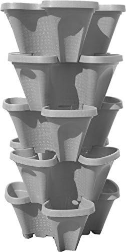 Large 64 Quart Stackable Planter 5-Pack - Grow More in Less Space - Plant Pots and Stack - DIY Verti | Amazon (US)