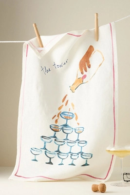 Dinette The Tower Linen Dish Towel | Anthropologie (US)