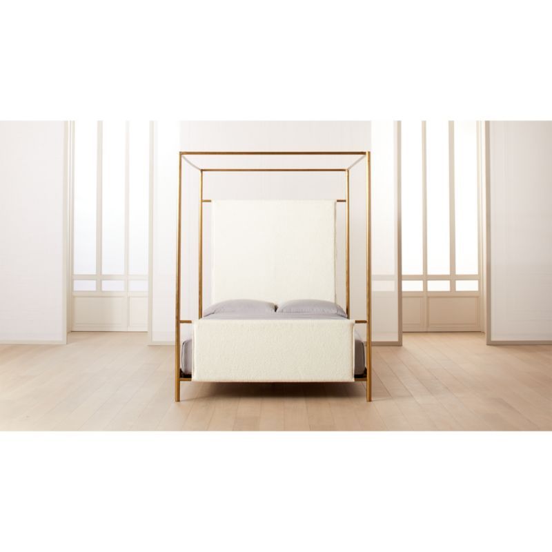 Odessa Shearling Canopy Bed | CB2