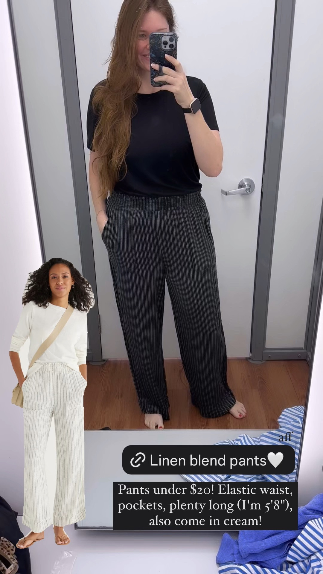 Cute linen pants from Walmart! Under $20, available in black and white, XS-3XL. Plenty long on me, and I'm 5'8". Wearing my true size large!
..............
Walmart finds Walmart new arrivals wide leg pants linen blend pants elastic waist pants Madewell dupe Madewell pants dupe Madewell dupes Abercrombie dupes Abercrombie pants dupes Sloane pants Sloane dupes summer trends summer outfits summer look summer pants work pants pants under $20 linen blend pants black pants casual pants travel outfit travel look comfortable pants beach look beach outfit vacation look vacation outfit size 12 outfit size 14 outfit size 12 pants size 14 pants size large pants midsize fashion midsize outfit  midsize look 

#LTKTravel #LTKMidsize #LTKWorkwear