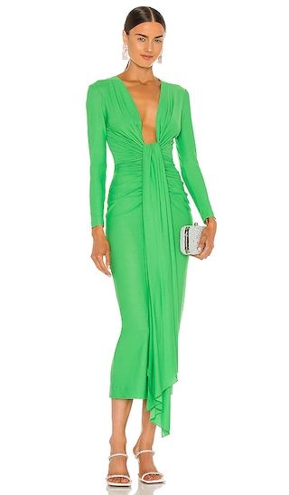 Lorena Midi Dress in Bright Green | Revolve Clothing (Global)