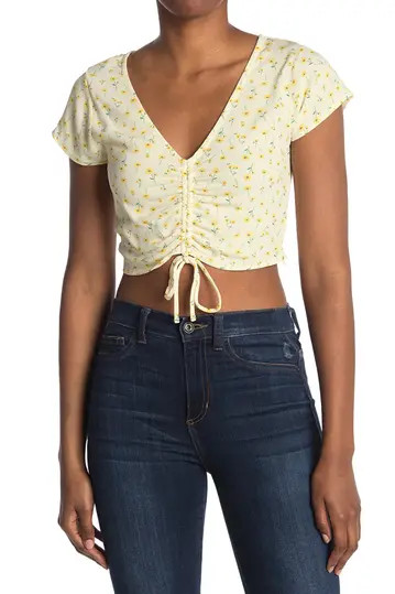 Cap Sleeve Cropped Blouse | Nordstrom Rack