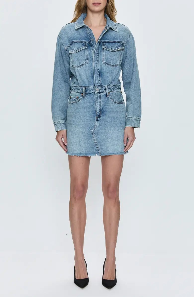 Nina Long Sleeve Denim Shirtdress | Nordstrom