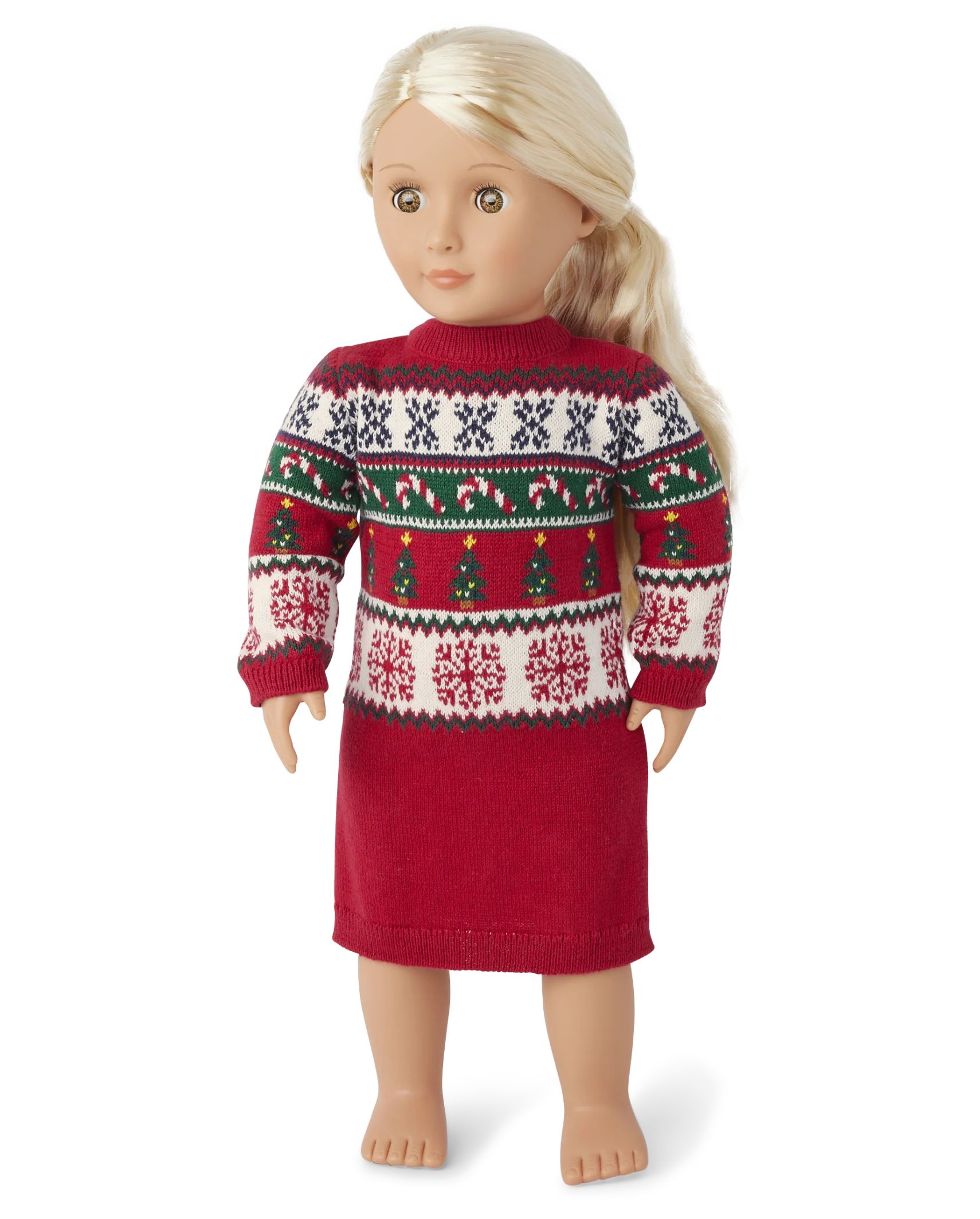Doll Matching Family Long Sleeve Christmas Fairisle Knit Sweater Dress | The Children's Place  - ... | The Children's Place